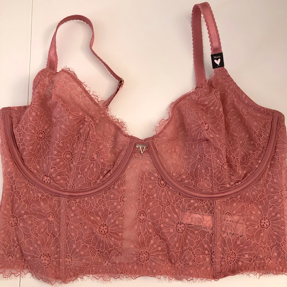 VS NWT Longline Unlined Lace Bra
